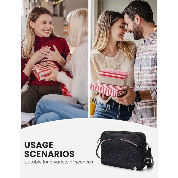 Small Crossbody Bag Women Waterproof Nylon Multi-Pocket Adjustable Strap - Picture 5 of 5